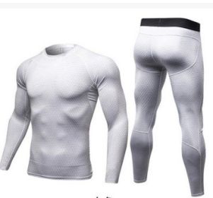 Men's Compression Muscle Gym Shorts (Option: White-XXL-Long)