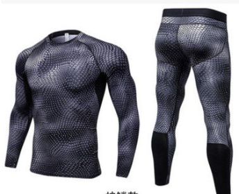 Men's Compression Muscle Gym Shorts (Option: Snakes-M-Long)
