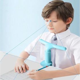 Sitting Posture Corrector; Anti-hunchback; Anti-bow Correction; Cervical Vertebra; Anti-neck Forward; Suitable For Primary School Children; Reading An (Color: Blue, Material: ABS)