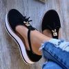 Women's Vulcanized Shoes 2023 Summer Ladies Increased Shoes Lace up